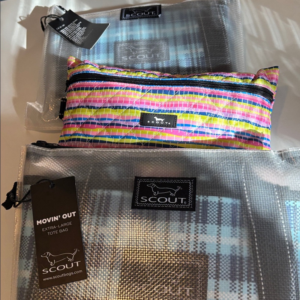 Scout extra large tote bags .  New in bag.  Great for traveling or storage